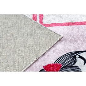 JUNIOR 51828.802 pralna preproga poskok, baletka za otroke proti zdrsu - roza, F.H.Kabis