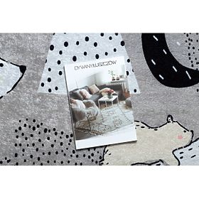 JUNIOR 51974.802 pralna preproga Medvedi, živali za otroke proti zdrsu - siva, F.H.Kabis