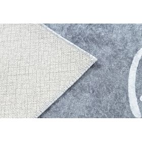 JUNIOR 52106.801 pralna preproga Abeceda za otroke proti zdrsu - siva, F.H.Kabis