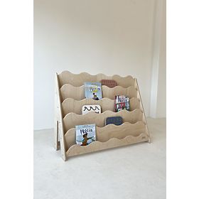 Knjižna polica WAVE L - naravna