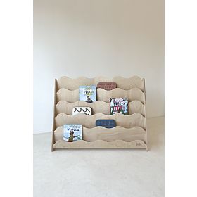 Knjižna polica WAVE L - naravna