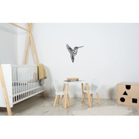Lesena geometrijska slika - Kolibri - različne barve
