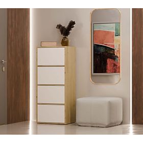 Komoda ALMA Sprednja BELA Korpus HRAST ARTISAN