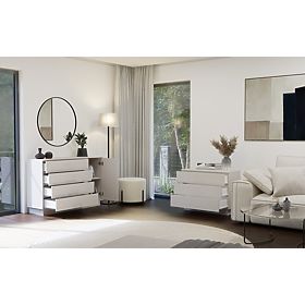 Komoda AMBER 1D4S Omara 1 Vrata 4 Predali za Spalnico Dnevno Sobo KAŠMIR Bež