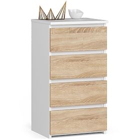 KOMODA CL4 PK BELA / HRAST SONOMA