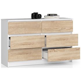 KOMODA K120 6SZ CLP PK BELA / SONOMA