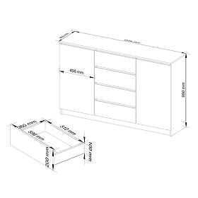 KOMODA K160 2D 4SZ CLP PK BELA