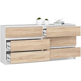 KOMODA K160 6SZ CLP PK BELA / SONOMA