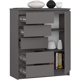 KOMODA K80 1D 5SZ PK GRAFIT SIVA