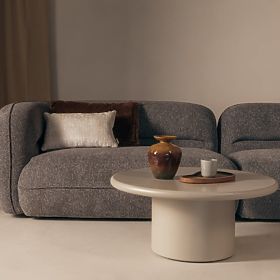 Konferenčna miza Arce 80 cm, temno bež, mat