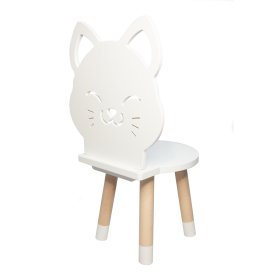Otroška miza s stoli - Cat - bela