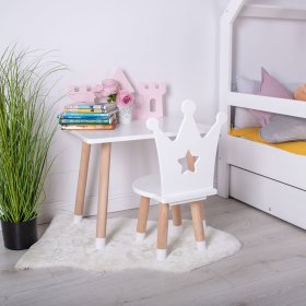 Otroška miza s stoli - Koruna - bela, Ourbaby