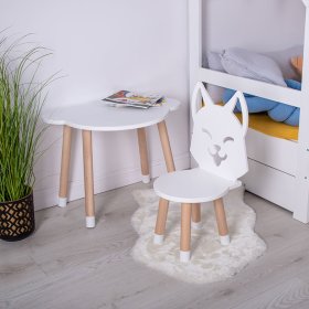 Otroška miza s stoli - Liška - bela, Ourbaby
