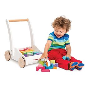Le Toy Van Petilou Voziček z mavričnimi kockami
