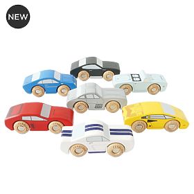 Le Toy Van Set lesenih športnih avtomobilčkov
