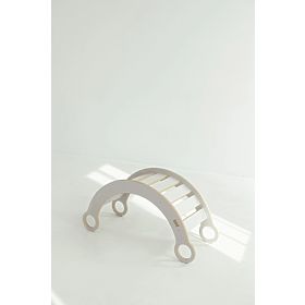 Lesena gugalnica Montessori M - bela