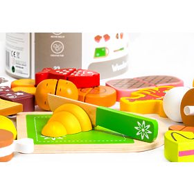 Lesena hrana za rezanje 23 kosov ECOTOYS
