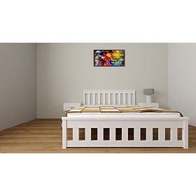 Lesena postelja Ada 200 x 120 cm - bela