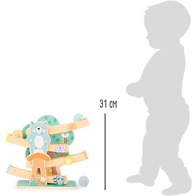 Lesena steza Small Foot v pastelnih barvah