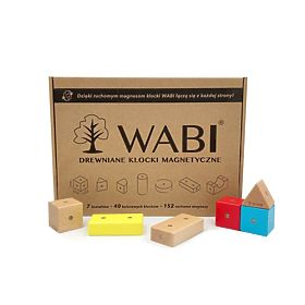 Leseno-magnetne kocke WABI, 40 elementov