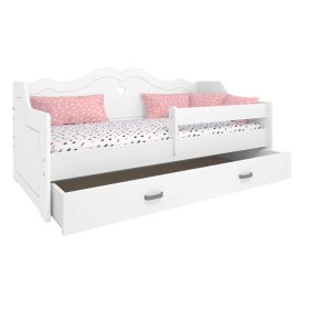 Otroška postelja JULIE s hrbtiščem 160x80 cm - bela, Magnat