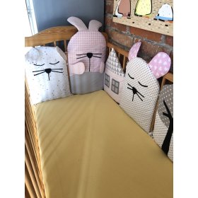 Sweet Dream - Modularna postelja mantinel - roza-siva, Dom-Dekor