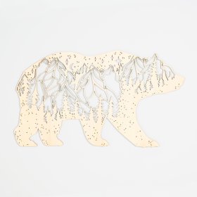 Lesena geometrijska slika - Medvedje gore - različne barve, Elka Design