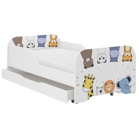 Otroška postelja MIKI 160 x 80 cm - ZOO, Wooden Toys