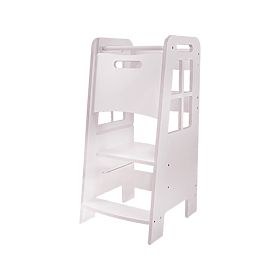 Montessori leseni učni stolp - bel, Ourbaby®