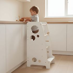 Montessori učni stolp Luna - bela