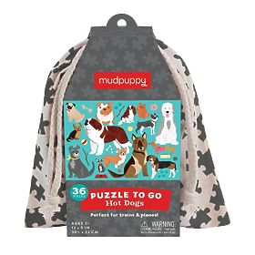 Mudpuppy Puzzle Psi v platneni vrečki 36 kosov, Mudpuppy