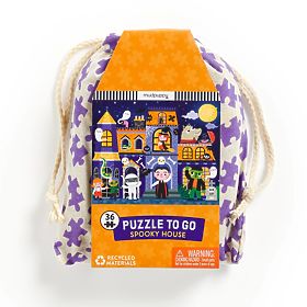 Mudpuppy Puzzle Strašna hiša v platneni vrečki 36 kosov, Mudpuppy