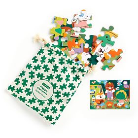 Mudpuppy Puzzle Veseli kampisti v platneni vrečki 36 kosov