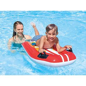 Napihljiva plavalna deska z ročaji za otroke rdeča INTEX 58165 RED