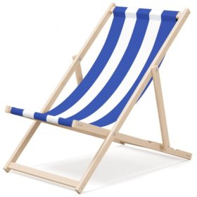Otroški ležalnik za plažo Modre in bele črte, Chill Outdoor