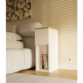 Nočna omarica GALAX 20/1S BELA-ARTISAN