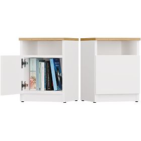 Nočna omarica GALAX 30/1D BELA-ARTISAN