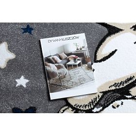 Okrogla preproga PETIT SLONČEK, ZVEZDE, siva, F.H.Kabis