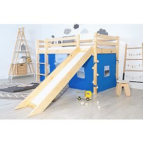 Otroška povišana postelja Ourbaby Modo s toboganom - bor, Litdrew