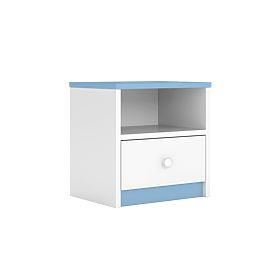 Otroška nočna omarica Ourbaby - modro-bela