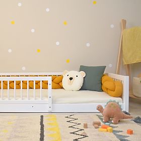 Otroška postelja Montessori Woodie Plus - bela, Ourbaby®