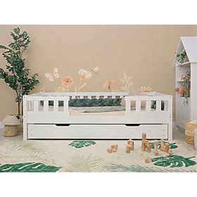 Otroška postelja Ourbaby Meadow plus 2 ograji - bela, Ourbaby®