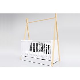 Otroška postelja Teepee 140x70 cm (L) - bela / naravna, Pietrus