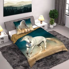 Otroška posteljnina 140x200 cm + 70x90 cm Beli konj, Faro