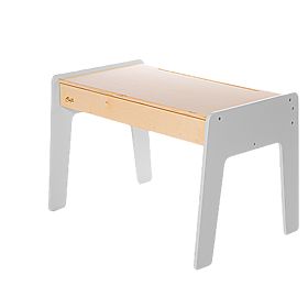 Otroški komplet pohištva miza in dva stola z dodatki - siva, Ourbaby®
