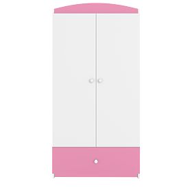 Ourbaby garderobna omara - roza-bela