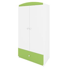 Ourbaby garderobna omara - zeleno-bela