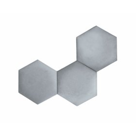 Oblazinjena plošča Hexagon - siva