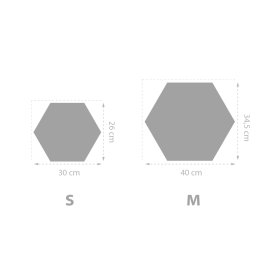 Oblazinjena plošča Hexagon - siva