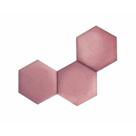 Šesterokotna oblazinjena plošča - roza